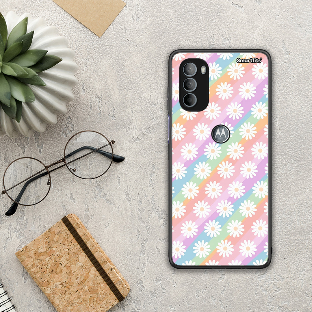 White Daisies - Motorola Moto G31 θήκη