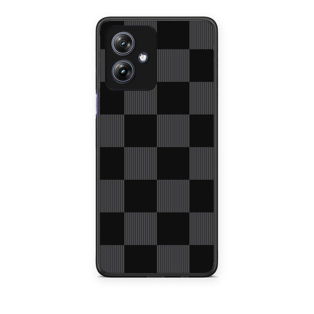 Θήκη Motorola Moto G54 Black and Charcoal Striped Checks από τη Smartfits με σχέδιο στο πίσω μέρος και μαύρο περίβλημα | Motorola Moto G54 Black and Charcoal Striped Checks case with colorful back and black bezels