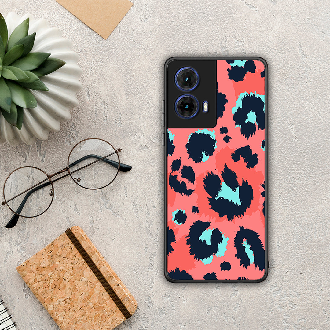 Animal Pink Leopard - Motorola Moto G85 θήκη