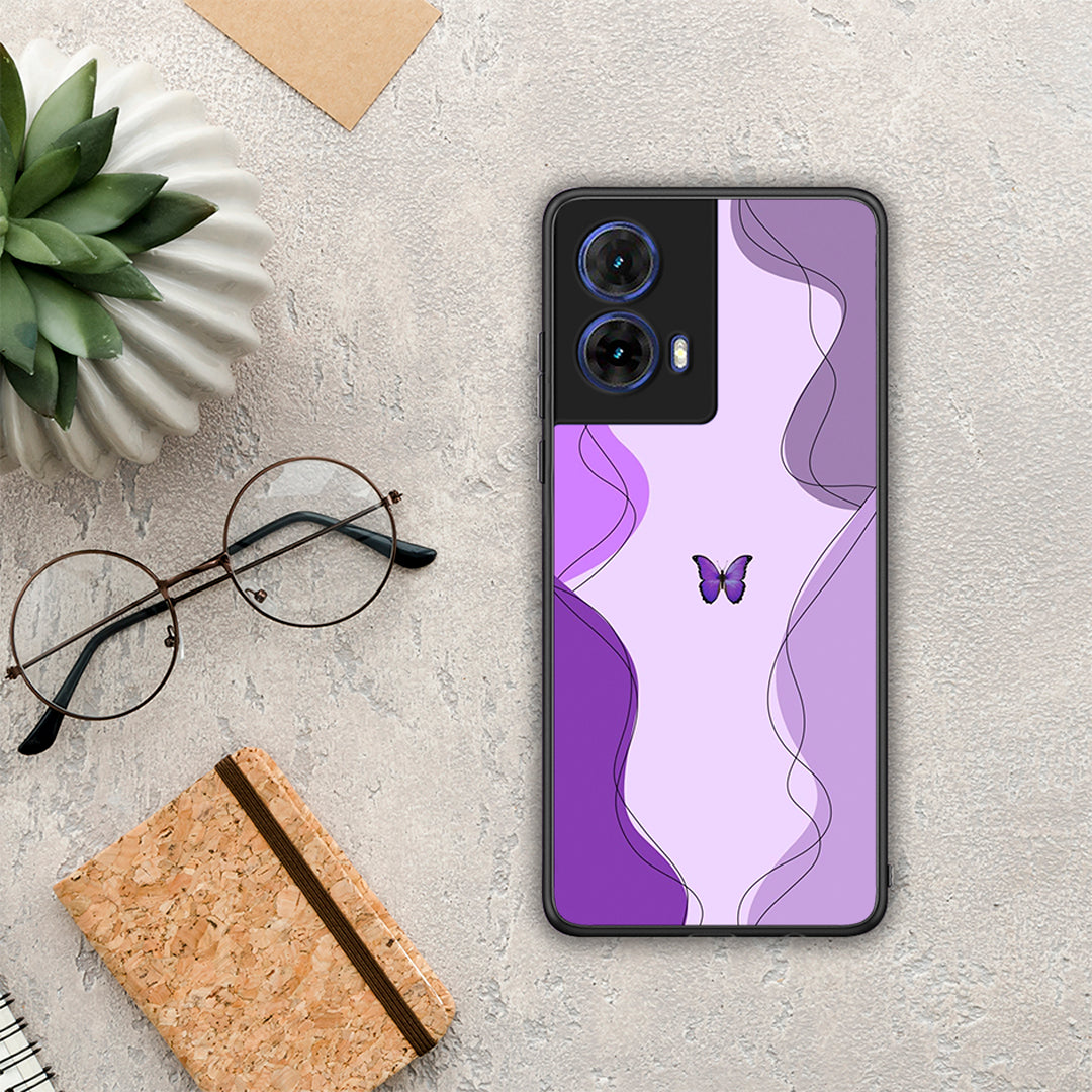 Purple Mariposa - Motorola Moto G85 θήκη