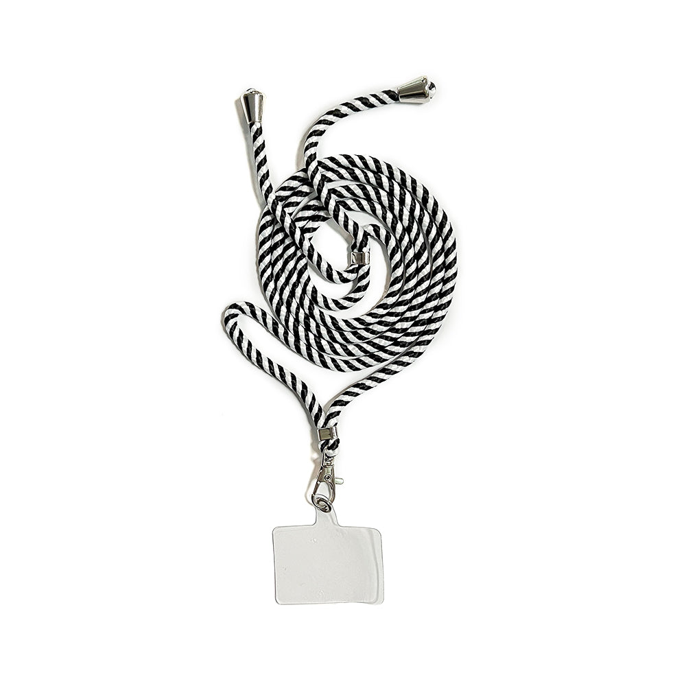 Λουράκι Λαιμού για Κινητό - Μαύρο Ασπρό