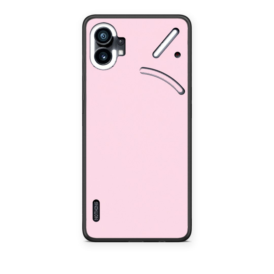 Θήκη Nothing Phone 1 Pale Pink από τη Smartfits με σχέδιο στο πίσω μέρος και μαύρο περίβλημα | Nothing Phone 1 Pale Pink case with colorful back and black bezels