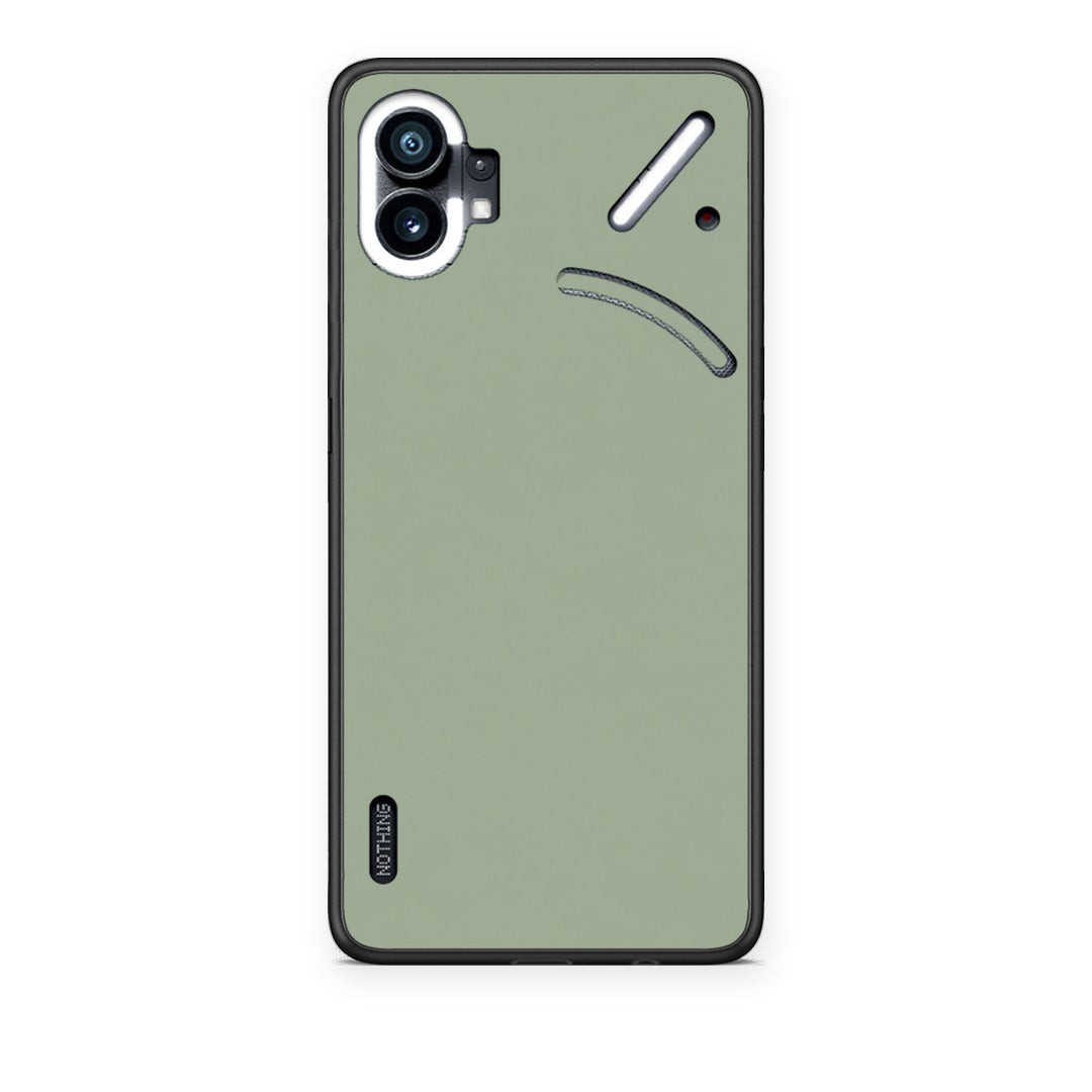 Θήκη Nothing Phone 1 Sage Green από τη Smartfits με σχέδιο στο πίσω μέρος και μαύρο περίβλημα | Nothing Phone 1 Sage Green case with colorful back and black bezels