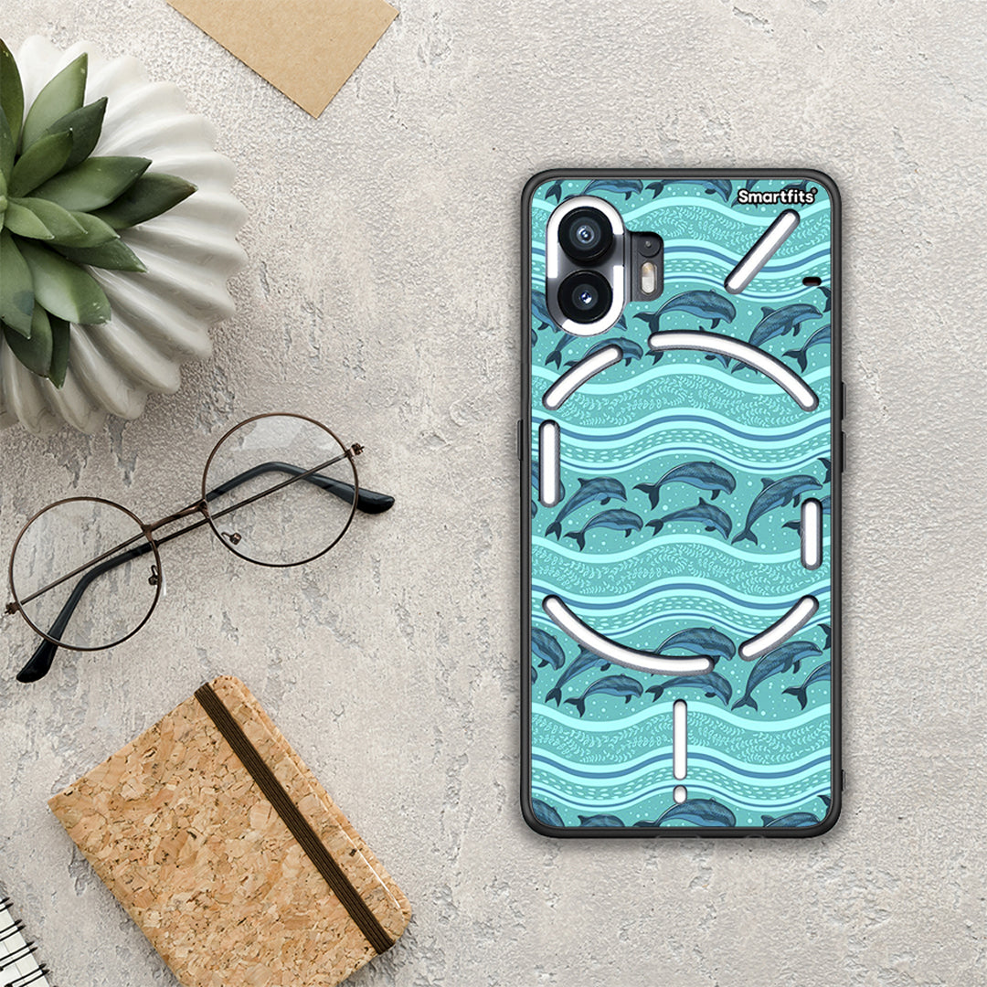 Swimming Dolphins - Nothing Phone 2 θήκη