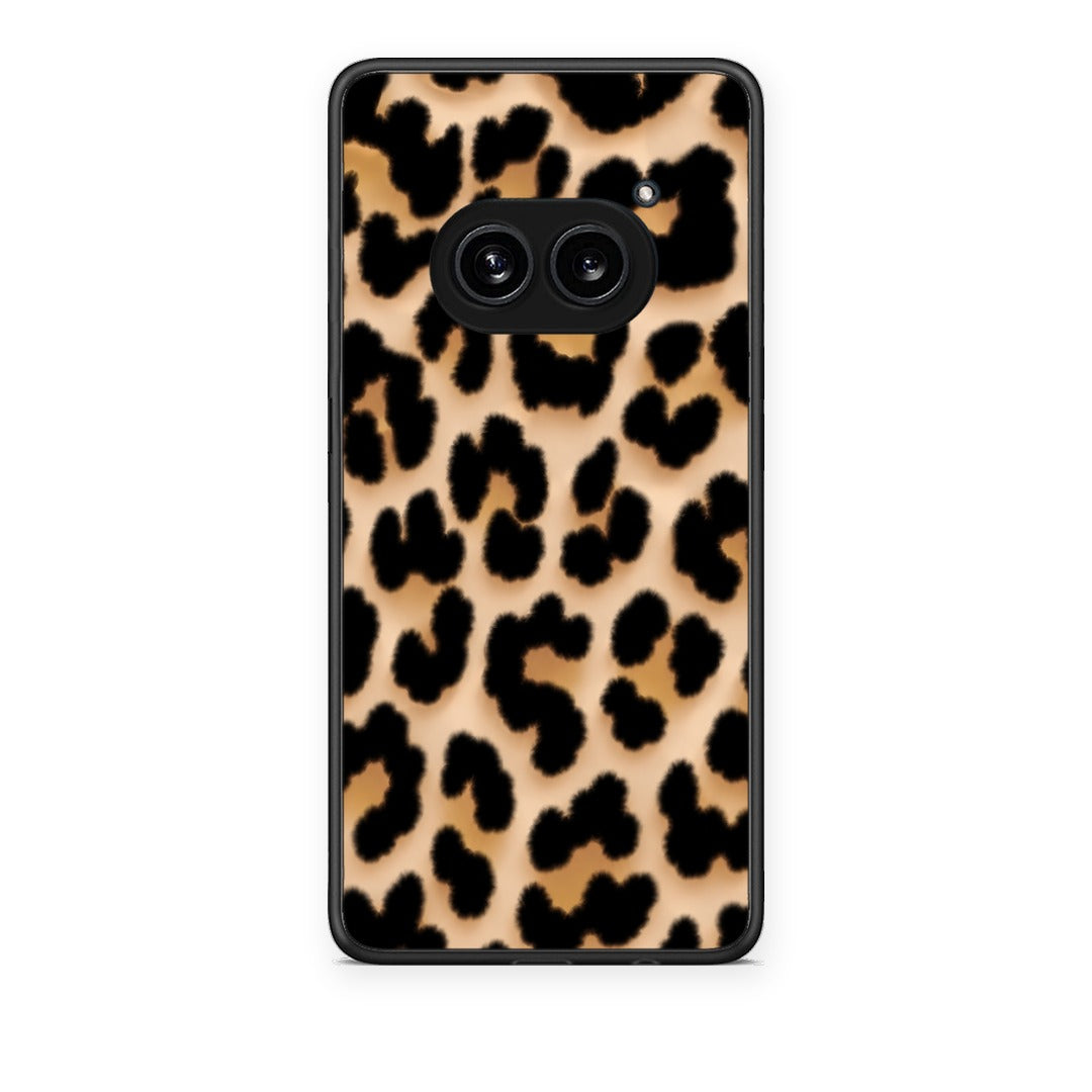 Θήκη Nothing Phone 2a Leopard Print Tan Large από τη Smartfits με σχέδιο στο πίσω μέρος και μαύρο περίβλημα | Nothing Phone 2a Leopard Print Tan Large case with colorful back and black bezels