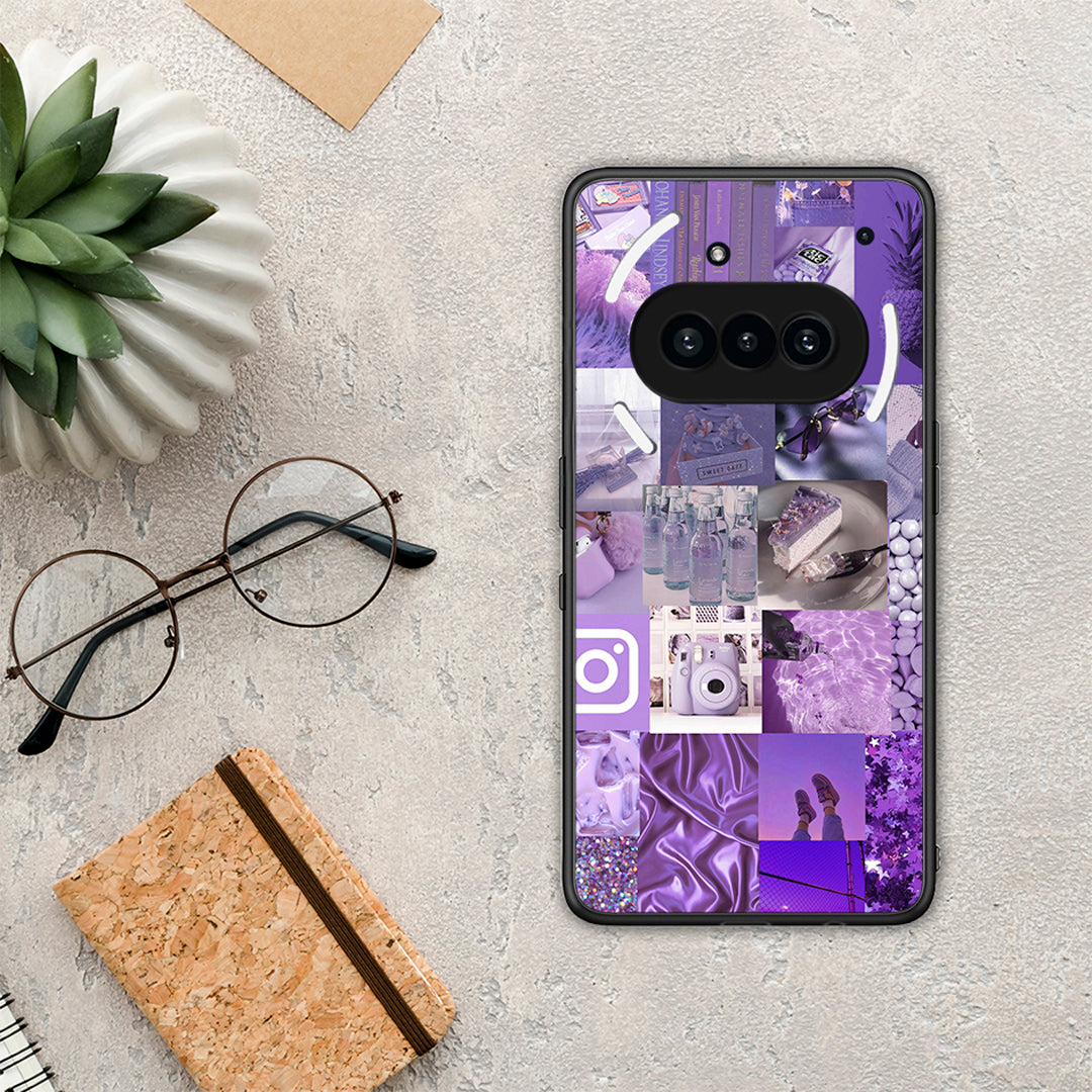 Purple Aesthetic Collage - Nothing Phone 3a θήκη