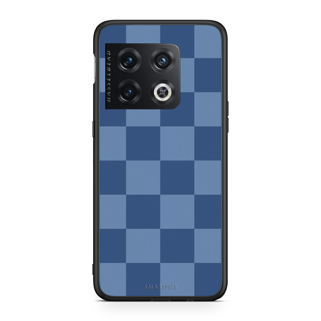 Θήκη OnePlus 10 Pro Denim Blue Checkerboard από τη Smartfits με σχέδιο στο πίσω μέρος και μαύρο περίβλημα | OnePlus 10 Pro Denim Blue Checkerboard case with colorful back and black bezels