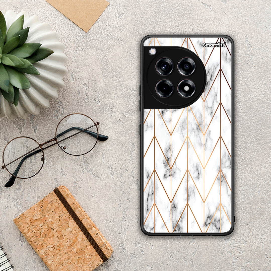 Marble Gold Geometric - OnePlus 12 θήκη