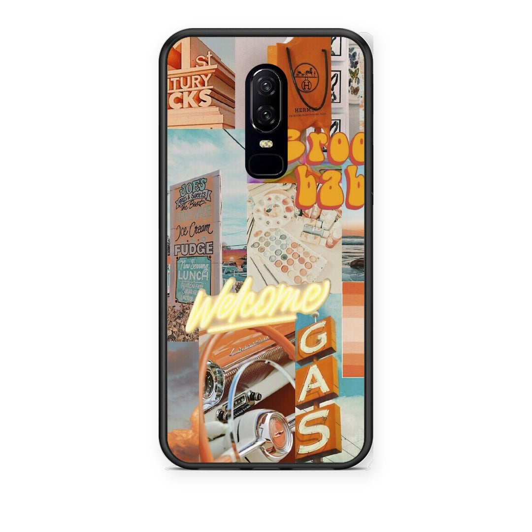 Θήκη OnePlus 6 Groovy Babe από τη Smartfits με σχέδιο στο πίσω μέρος και μαύρο περίβλημα | OnePlus 6 Groovy Babe case with colorful back and black bezels