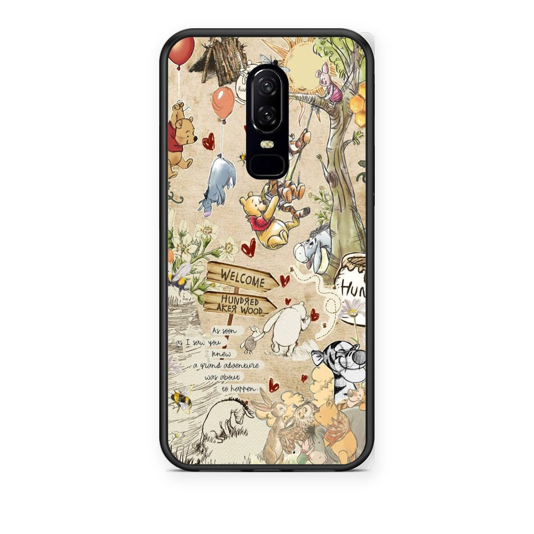 Θήκη OnePlus 6 Happy Friends από τη Smartfits με σχέδιο στο πίσω μέρος και μαύρο περίβλημα | OnePlus 6 Happy Friends case with colorful back and black bezels
