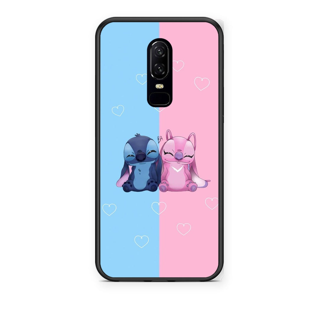 Θήκη OnePlus 6 Stitch And Angel από τη Smartfits με σχέδιο στο πίσω μέρος και μαύρο περίβλημα | OnePlus 6 Stitch And Angel case with colorful back and black bezels