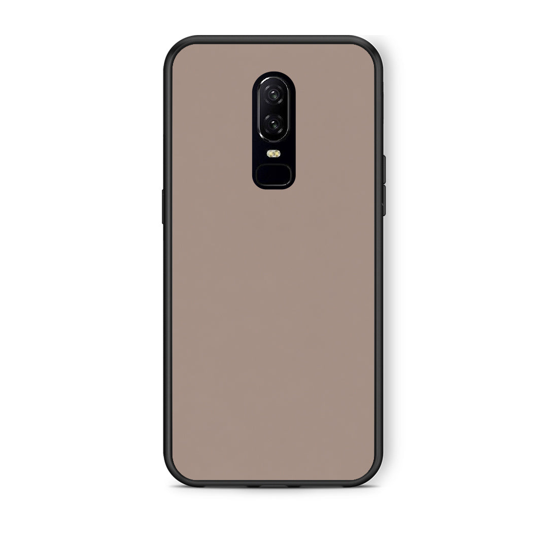 Θήκη OnePlus 6 Warm Taupe από τη Smartfits με σχέδιο στο πίσω μέρος και μαύρο περίβλημα | OnePlus 6 Warm Taupe case with colorful back and black bezels