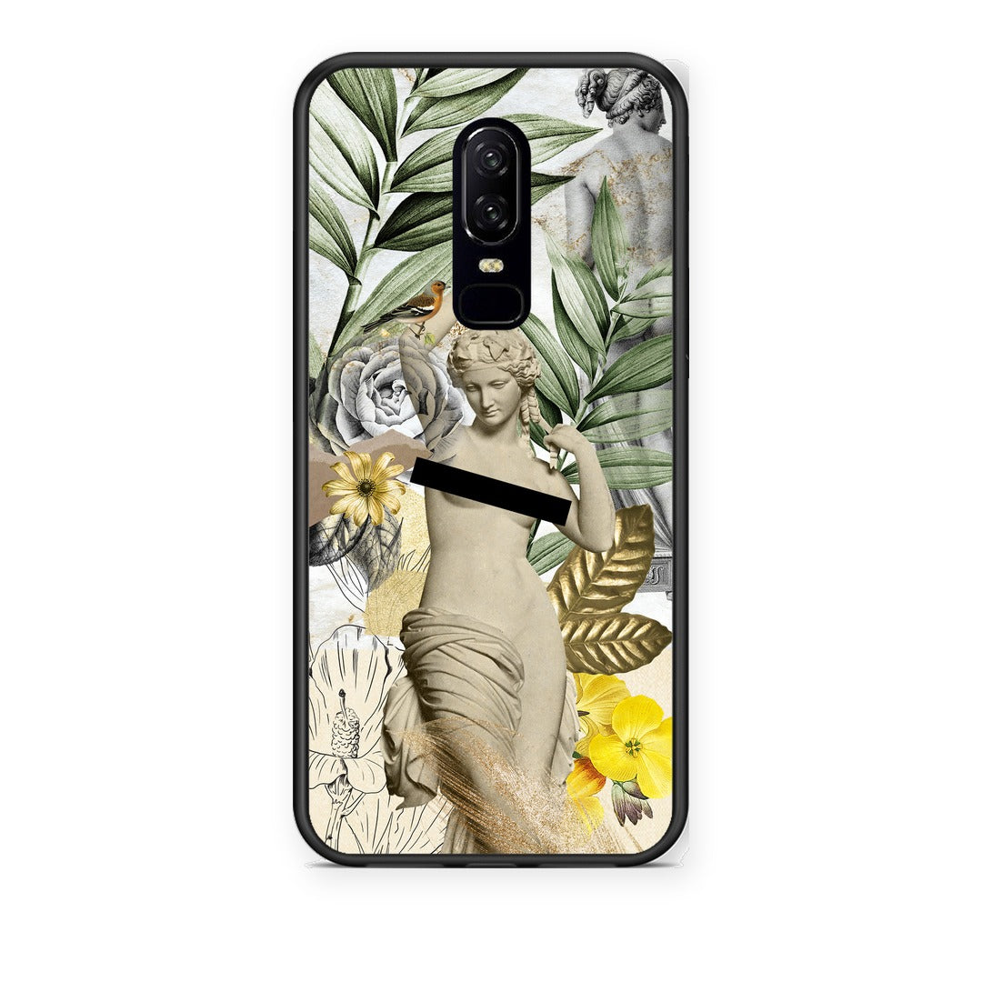 Θήκη OnePlus 6 Woman Statue από τη Smartfits με σχέδιο στο πίσω μέρος και μαύρο περίβλημα | OnePlus 6 Woman Statue case with colorful back and black bezels