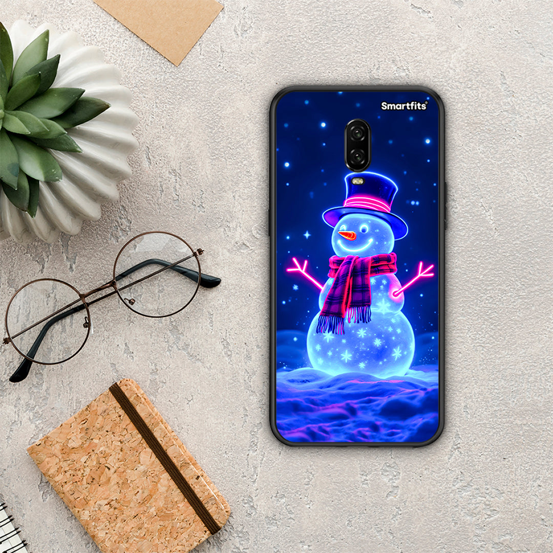 Christmas Neon Snowman - OnePlus 6T θήκη