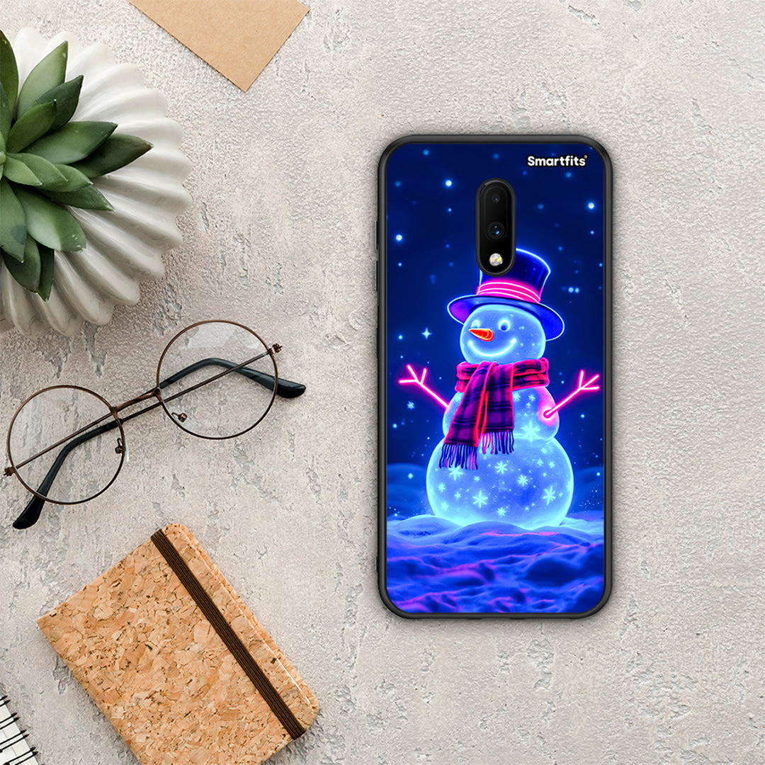 Christmas Neon Snowman - OnePlus 7 θήκη