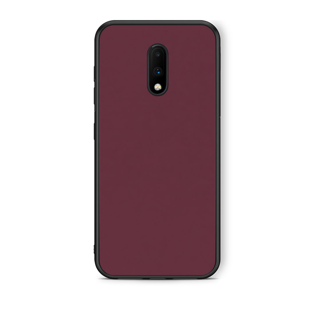 Θήκη OnePlus 7 Muted Burgundy από τη Smartfits με σχέδιο στο πίσω μέρος και μαύρο περίβλημα | OnePlus 7 Muted Burgundy case with colorful back and black bezels