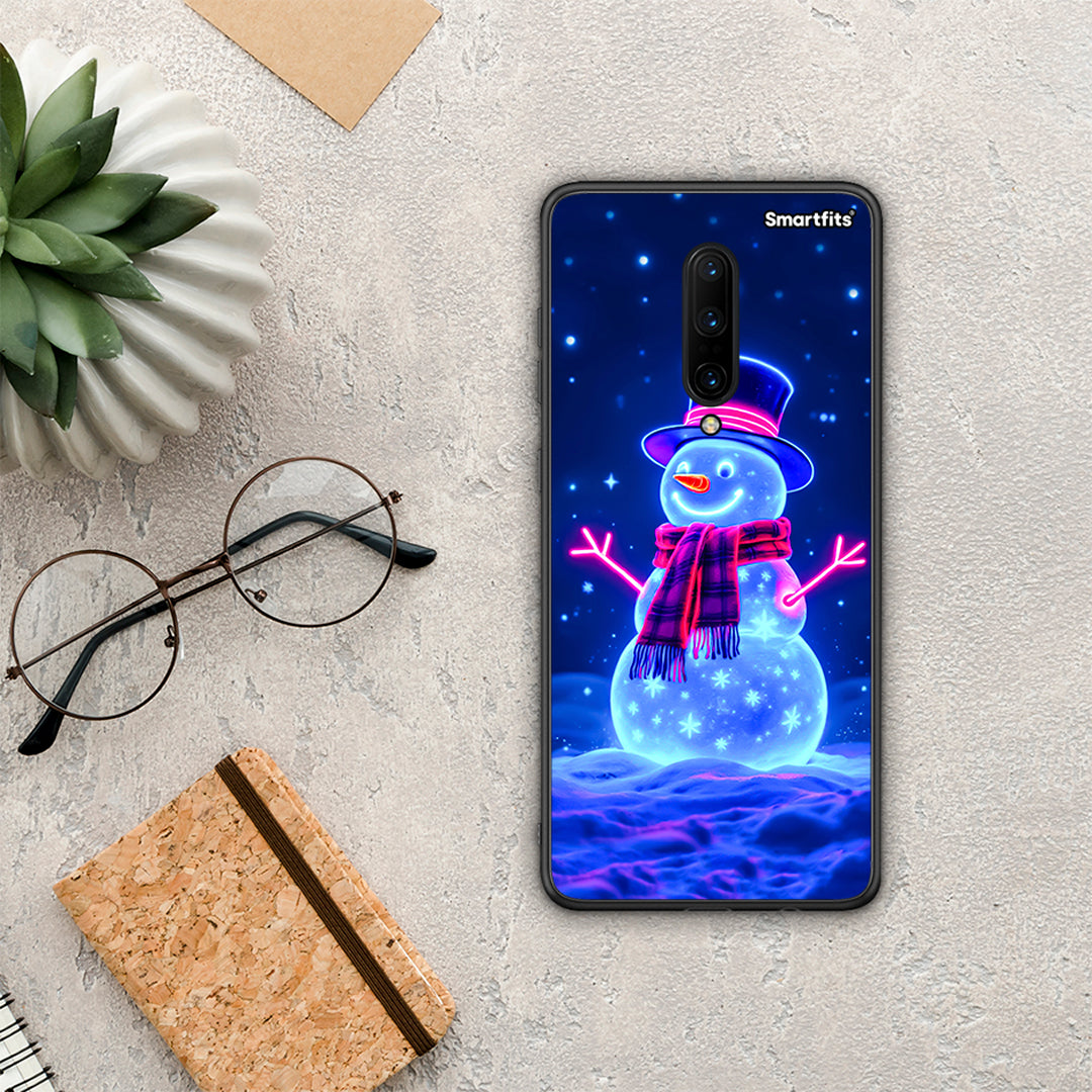 Christmas Neon Snowman - OnePlus 7 Pro θήκη