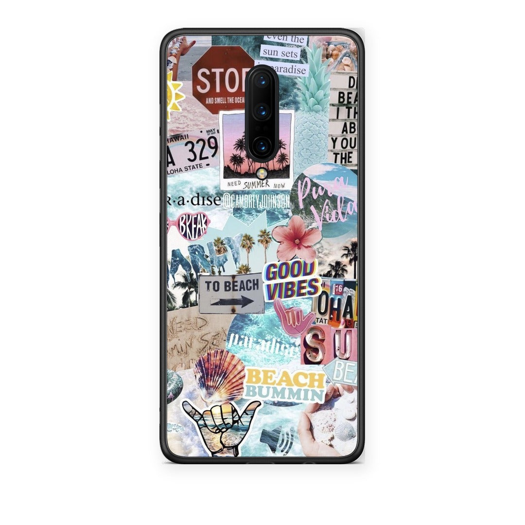 Θήκη OnePlus 7 Pro Summer Vibes από τη Smartfits με σχέδιο στο πίσω μέρος και μαύρο περίβλημα | OnePlus 7 Pro Summer Vibes case with colorful back and black bezels