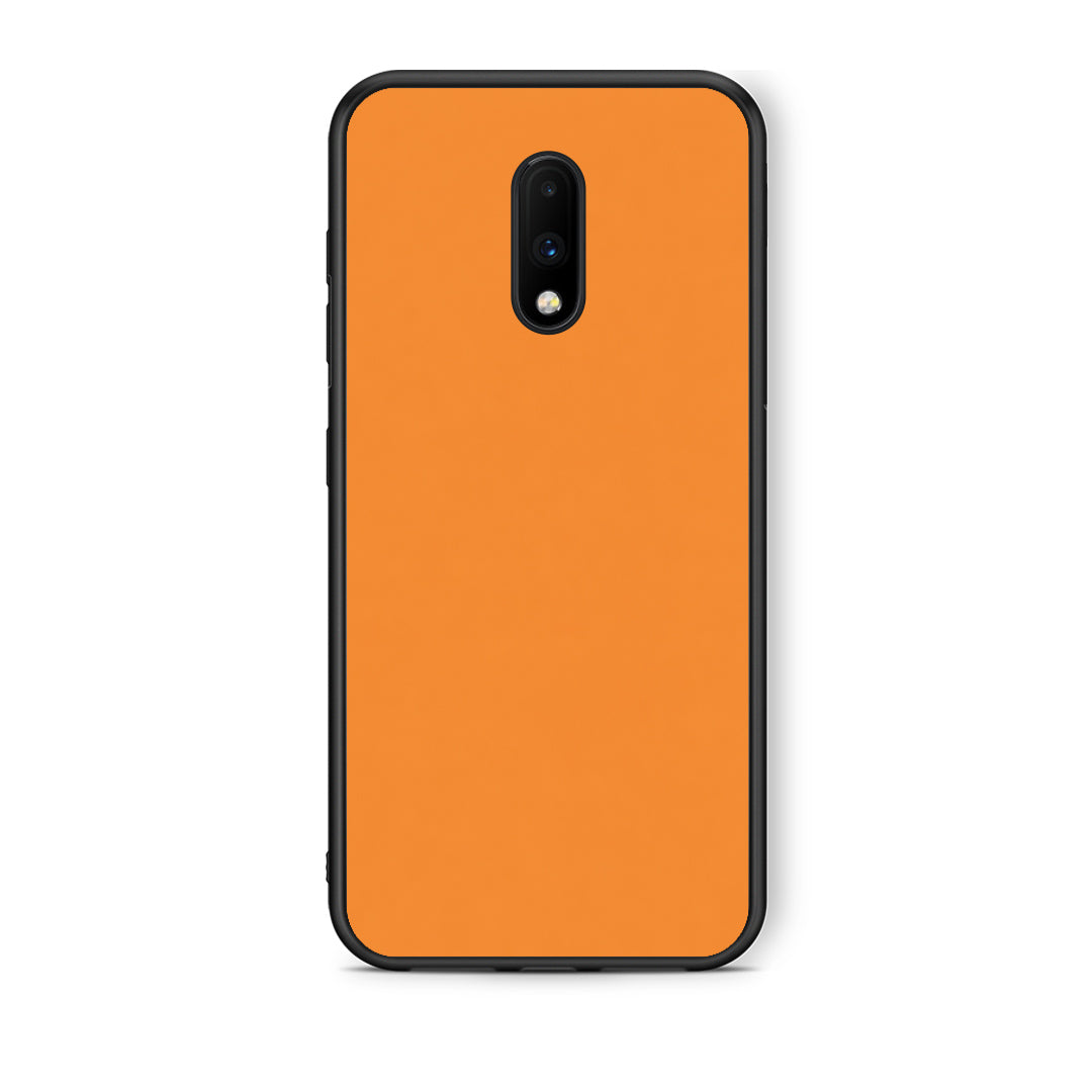 Θήκη OnePlus 7 Tangerine Orange από τη Smartfits με σχέδιο στο πίσω μέρος και μαύρο περίβλημα | OnePlus 7 Tangerine Orange case with colorful back and black bezels