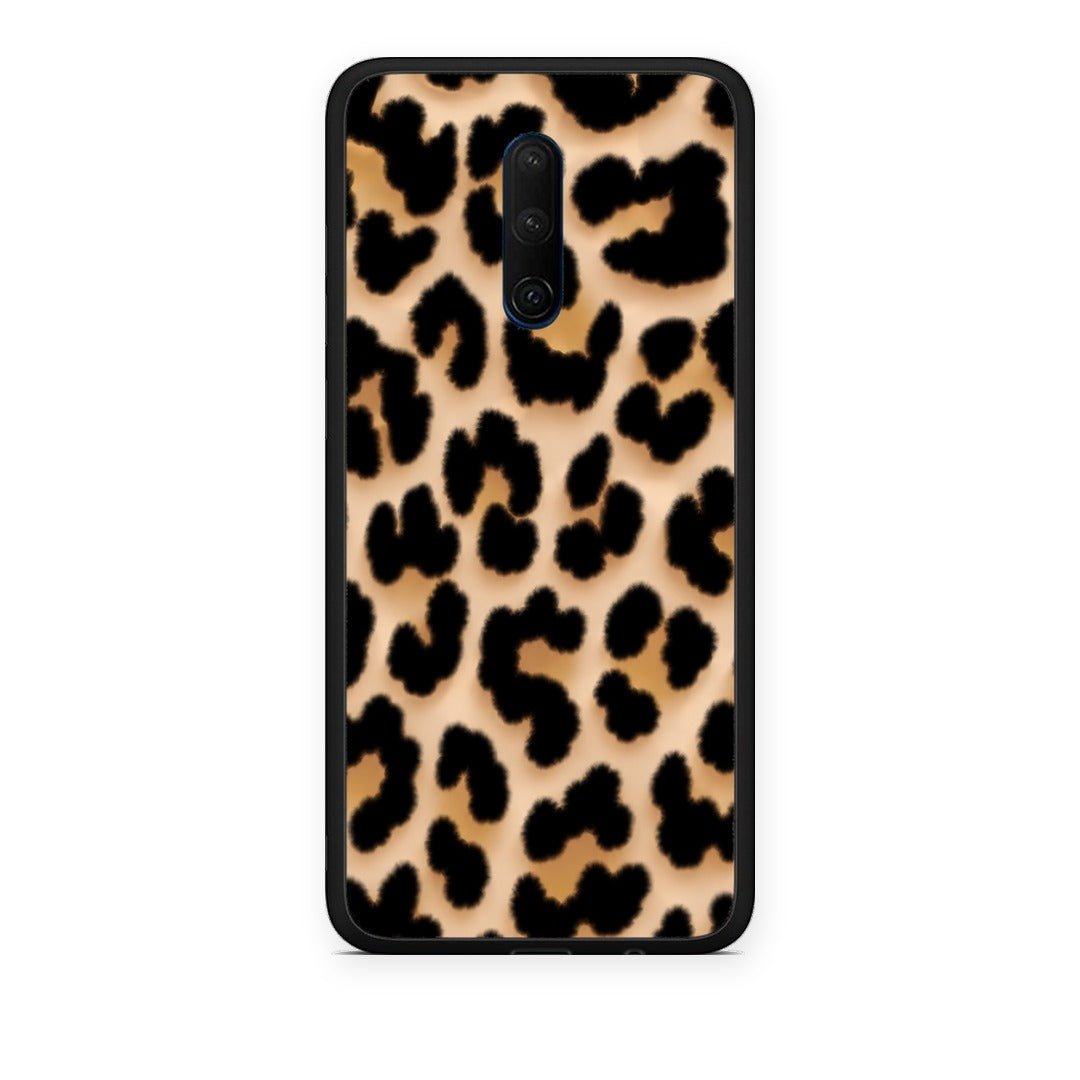 Θήκη OnePlus 7T Pro Leopard Print Tan Large από τη Smartfits με σχέδιο στο πίσω μέρος και μαύρο περίβλημα | OnePlus 7T Pro Leopard Print Tan Large case with colorful back and black bezels