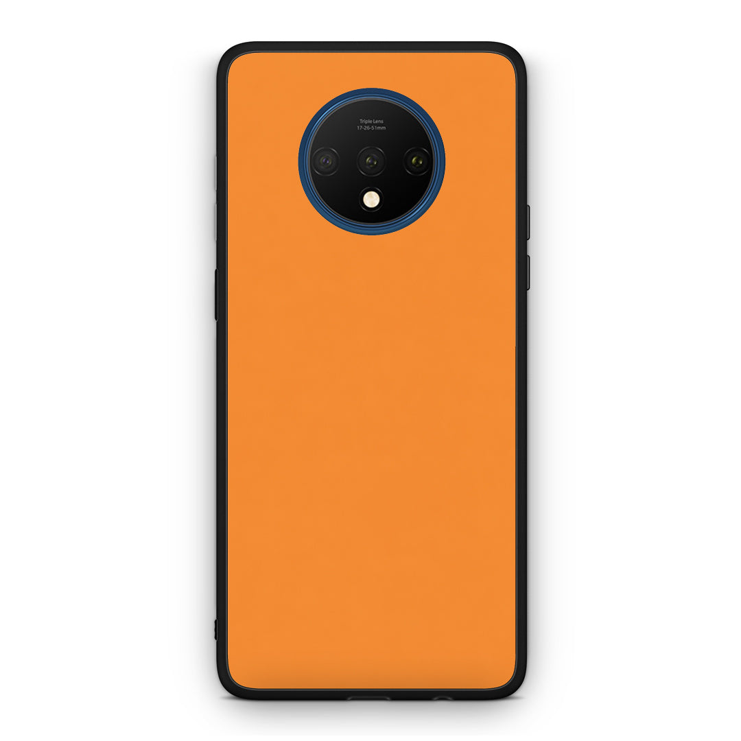 Θήκη OnePlus 7T Tangerine Orange από τη Smartfits με σχέδιο στο πίσω μέρος και μαύρο περίβλημα | OnePlus 7T Tangerine Orange case with colorful back and black bezels
