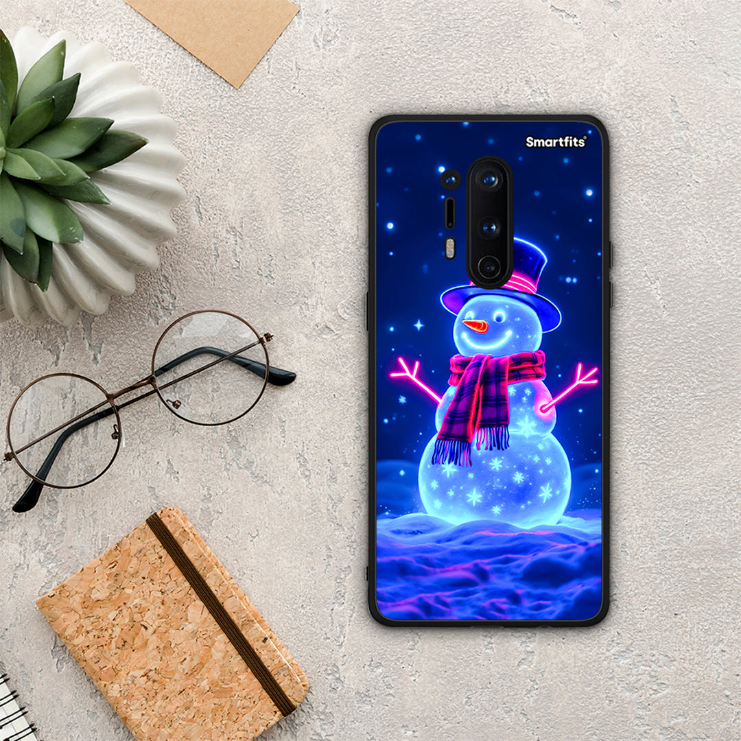 Christmas Neon Snowman - OnePlus 8 Pro θήκη