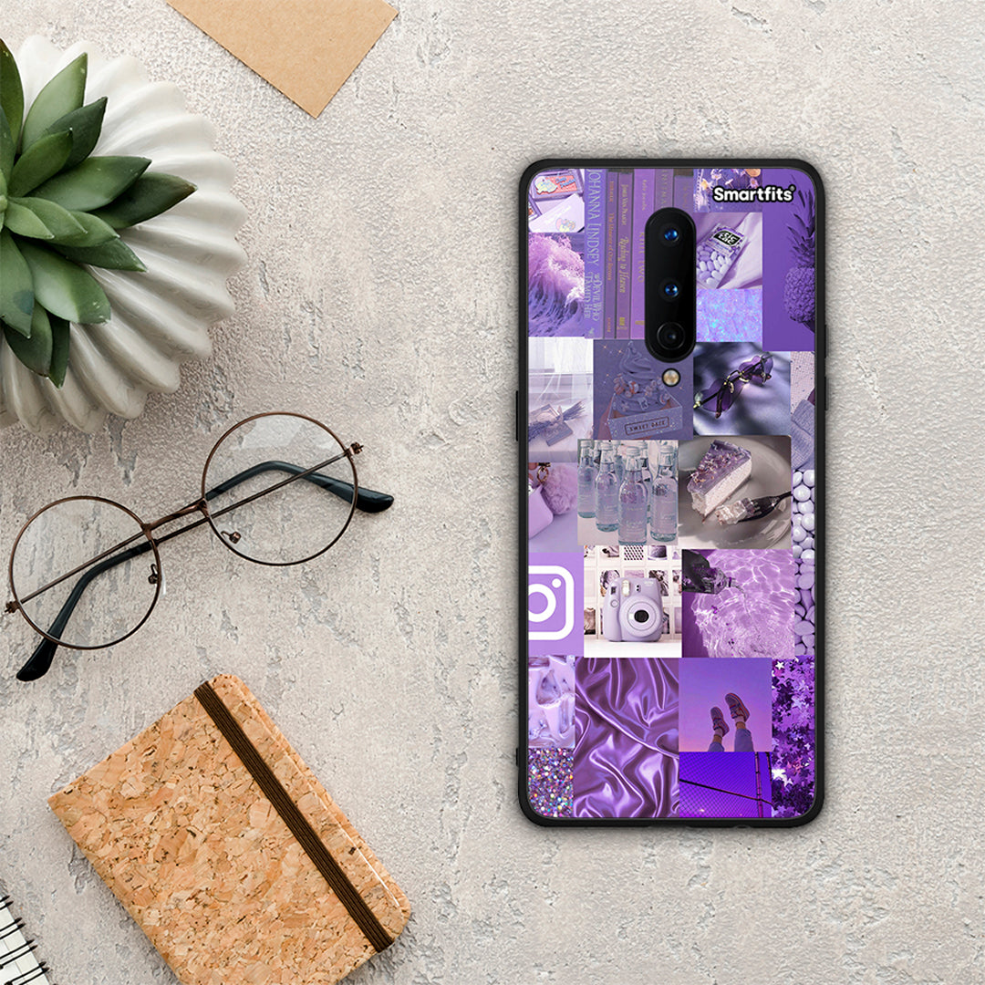 Purple Aesthetic Collage - OnePlus 8 θήκη