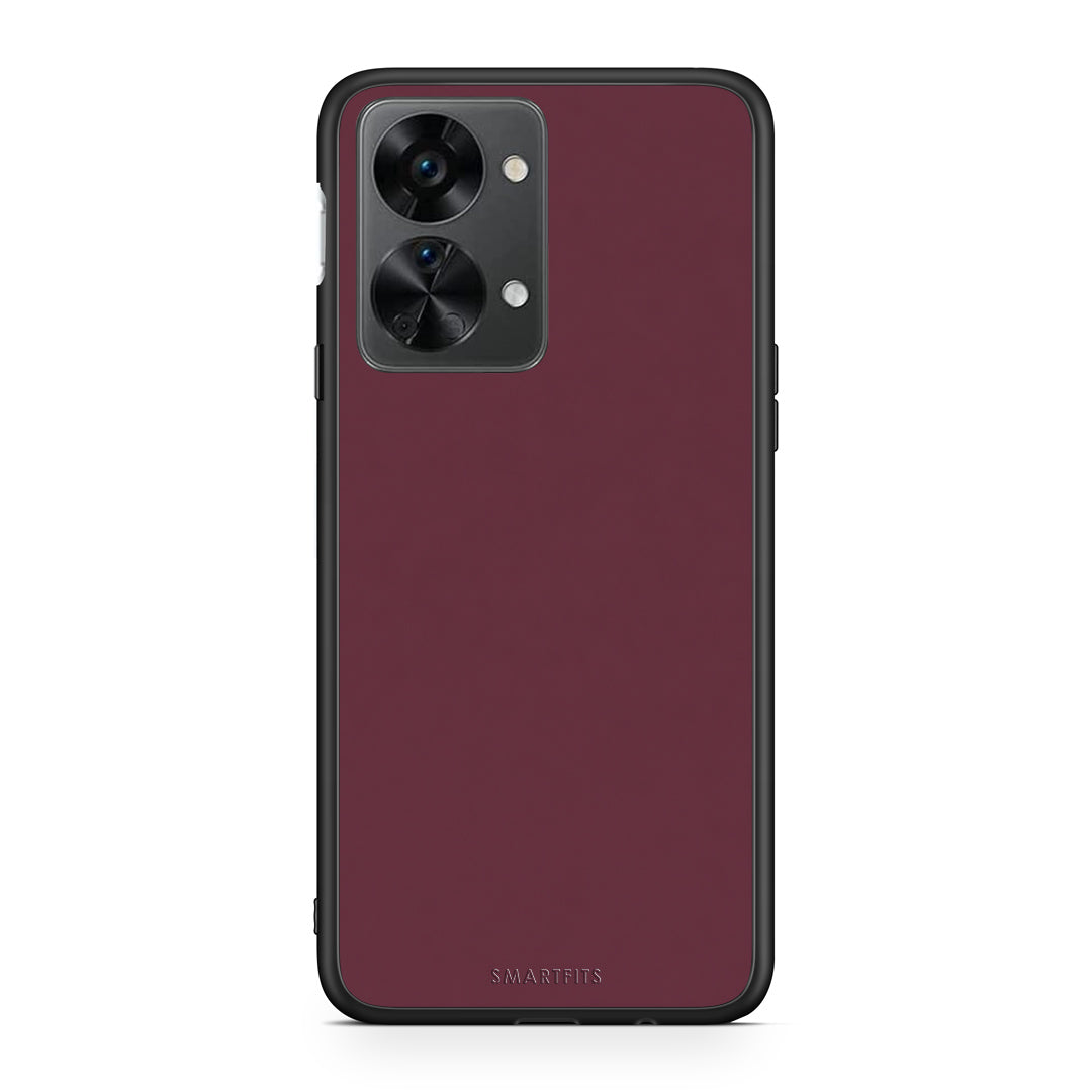 Θήκη OnePlus Nord 2T Muted Burgundy από τη Smartfits με σχέδιο στο πίσω μέρος και μαύρο περίβλημα | OnePlus Nord 2T Muted Burgundy case with colorful back and black bezels