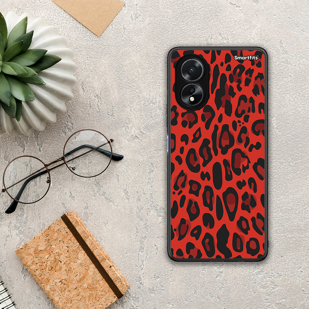 Animal Red Leopard - Oppo A18 θήκη