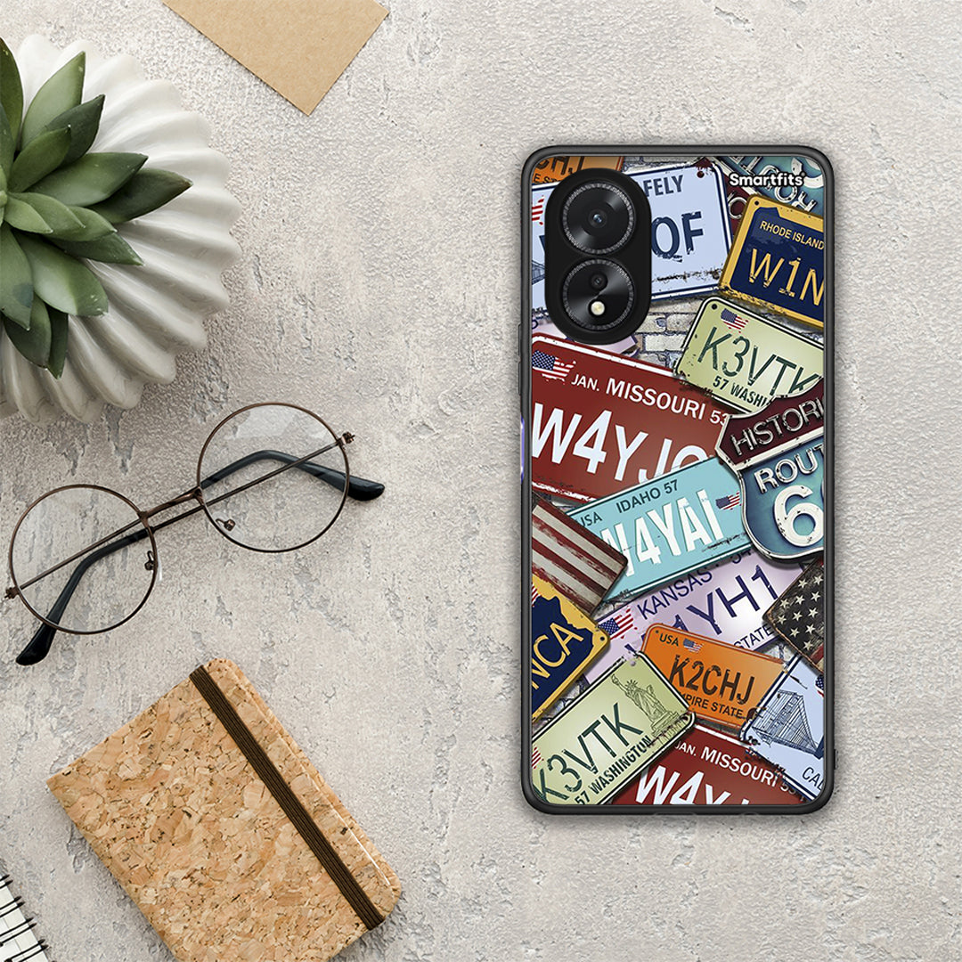 Car Plates - Oppo A38 θήκη