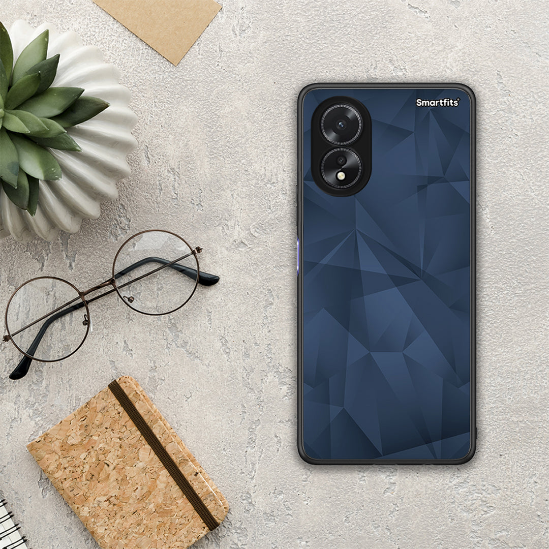 Geometric Blue Abstract - Oppo A38 θήκη