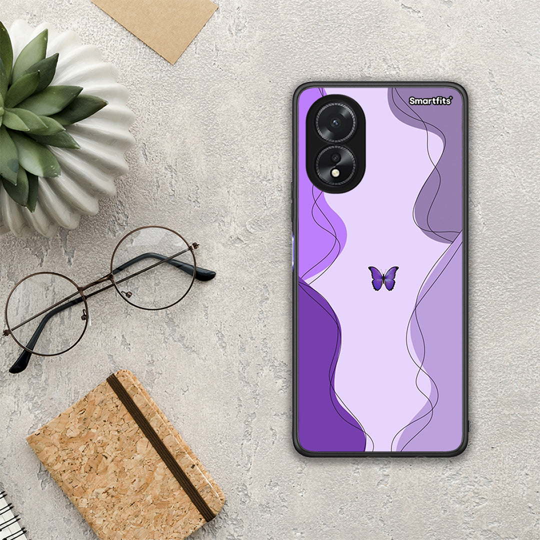 Purple Mariposa - Oppo A38 θήκη