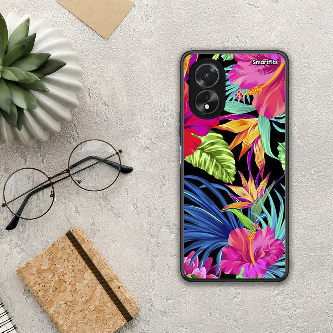 Tropical Flowers - Oppo A38 θήκη