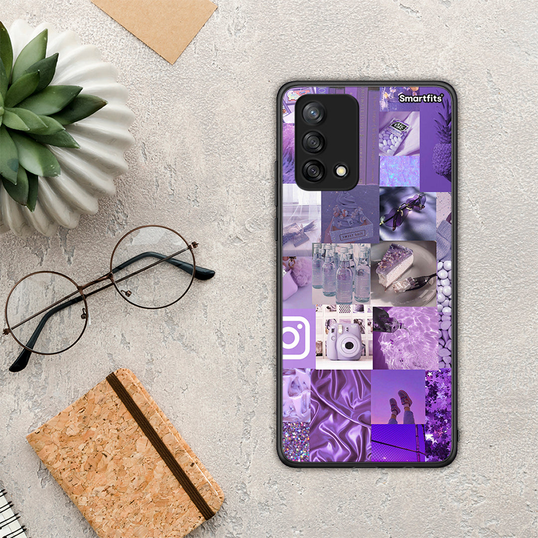 Purple Aesthetic Collage - Oppo A74 4G θήκη