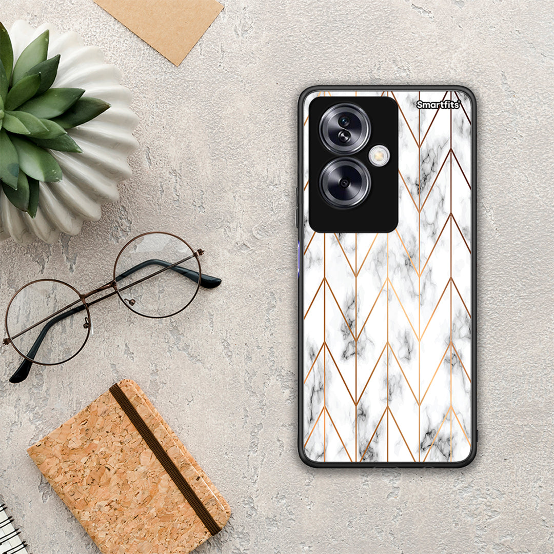Marble Gold Geometric - Oppo A79 / A2 θήκη