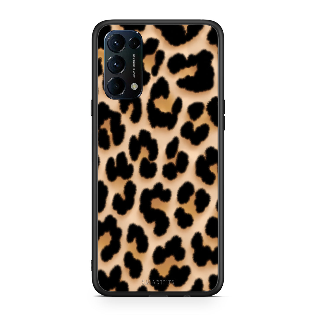 Θήκη Oppo Find X3 Lite / Reno 5 5G / Reno 5 4G Leopard Print Tan Large από τη Smartfits με σχέδιο στο πίσω μέρος και μαύρο περίβλημα | Oppo Find X3 Lite / Reno 5 5G / Reno 5 4G Leopard Print Tan Large case with colorful back and black bezels