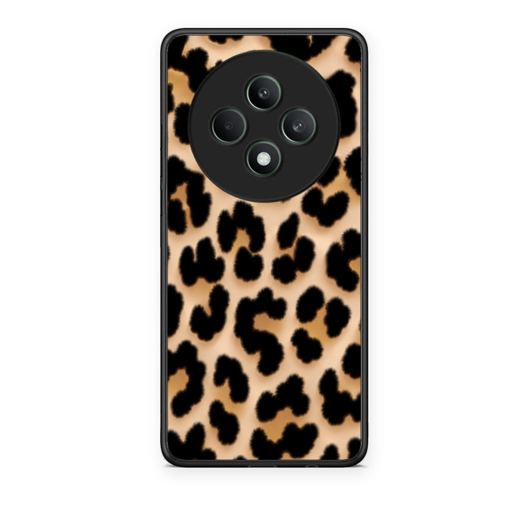 Θήκη Oppo Reno12 F 5G / FS 5G Leopard Print Tan Large από τη Smartfits με σχέδιο στο πίσω μέρος και μαύρο περίβλημα | Oppo Reno12 F 5G / FS 5G Leopard Print Tan Large case with colorful back and black bezels