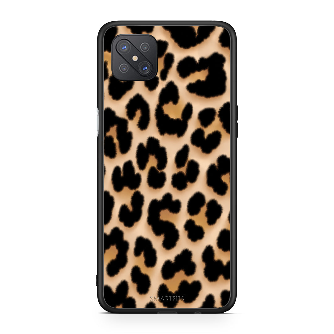 Θήκη Oppo Reno4 Z 5G / A92s Leopard Print Tan Large από τη Smartfits με σχέδιο στο πίσω μέρος και μαύρο περίβλημα | Oppo Reno4 Z 5G / A92s Leopard Print Tan Large case with colorful back and black bezels