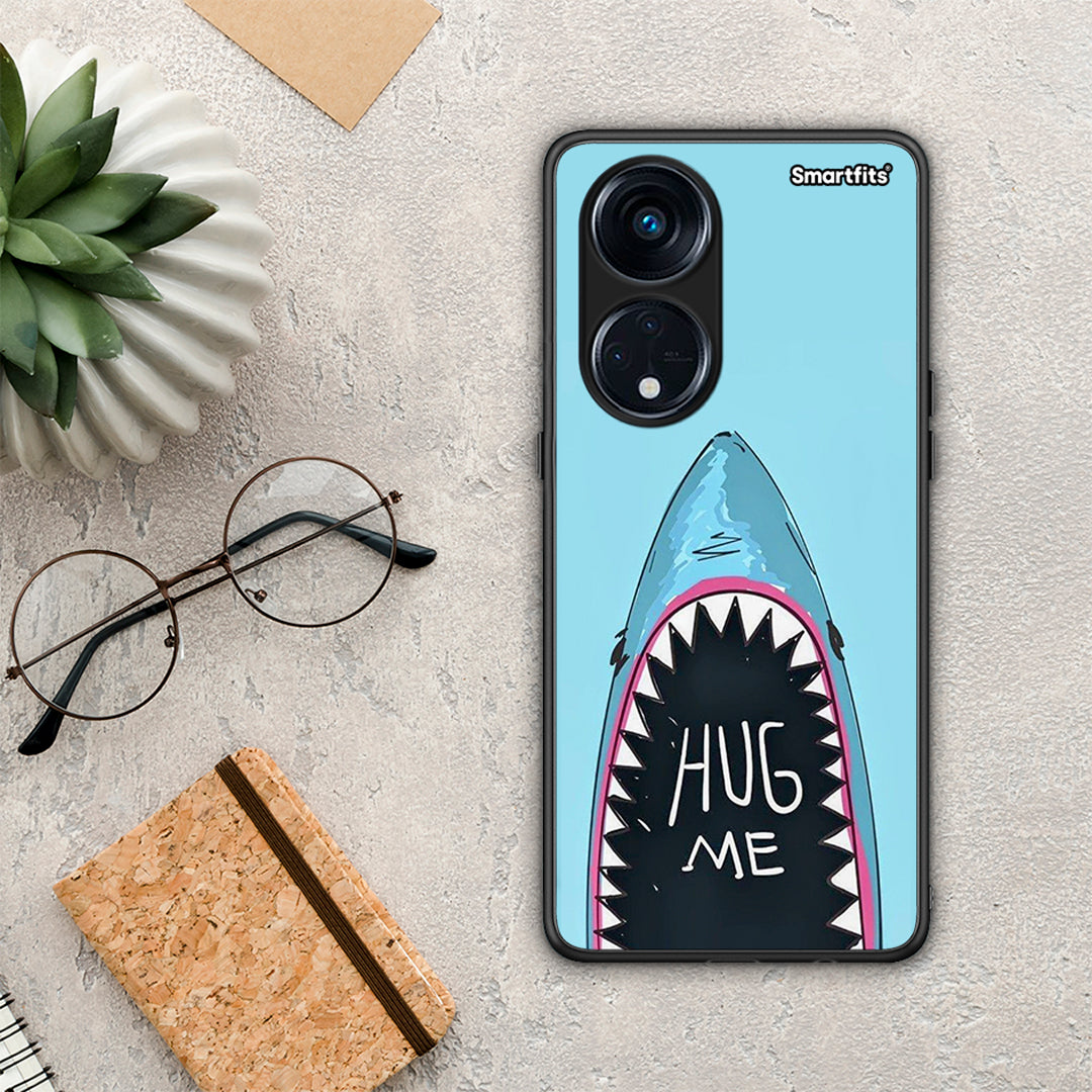 Θήκη Oppo Reno8T 5G / A1 Pro Hug Me από τη Smartfits με σχέδιο στο πίσω μέρος και μαύρο περίβλημα | Oppo Reno8T 5G / A1 Pro Hug Me Case with Colorful Back and Black Bezels