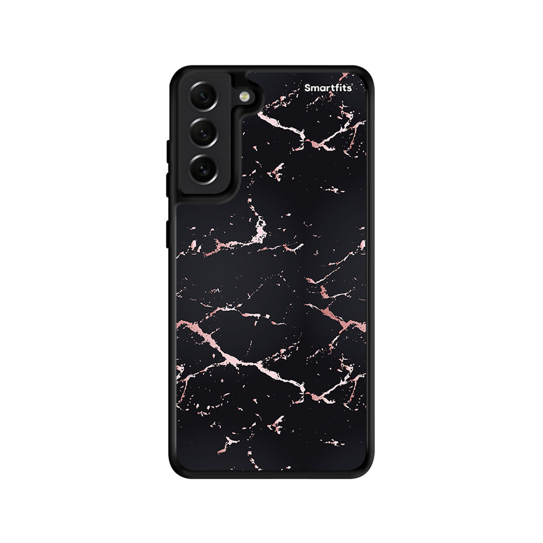 Marble Black Rosegold - Samsung Galaxy S21 FE θήκη
