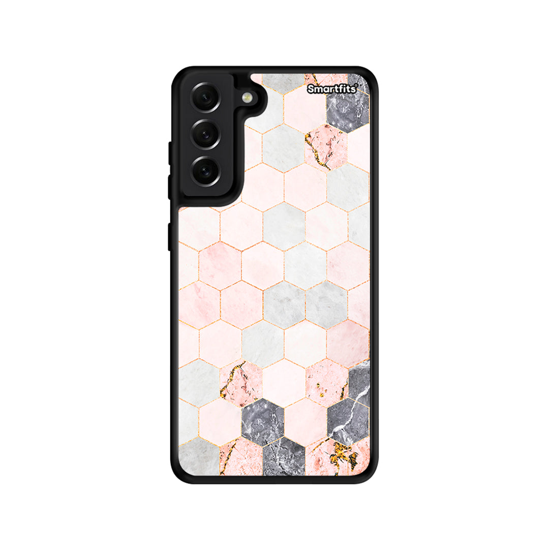 Marble Hexagon Pink - Samsung Galaxy S21 FE θήκη