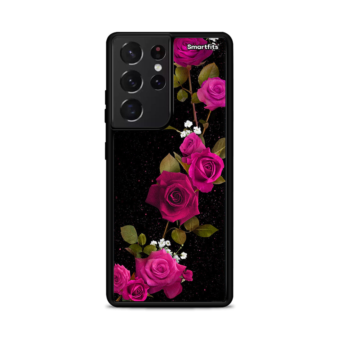 Flower Red Roses - Samsung Galaxy S21 Ultra θήκη