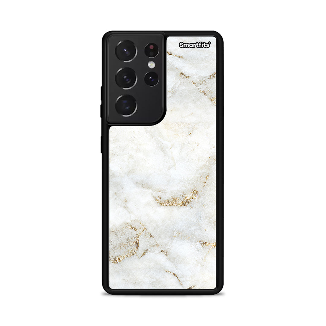 White Gold Marble - Samsung Galaxy S21 Ultra θήκη