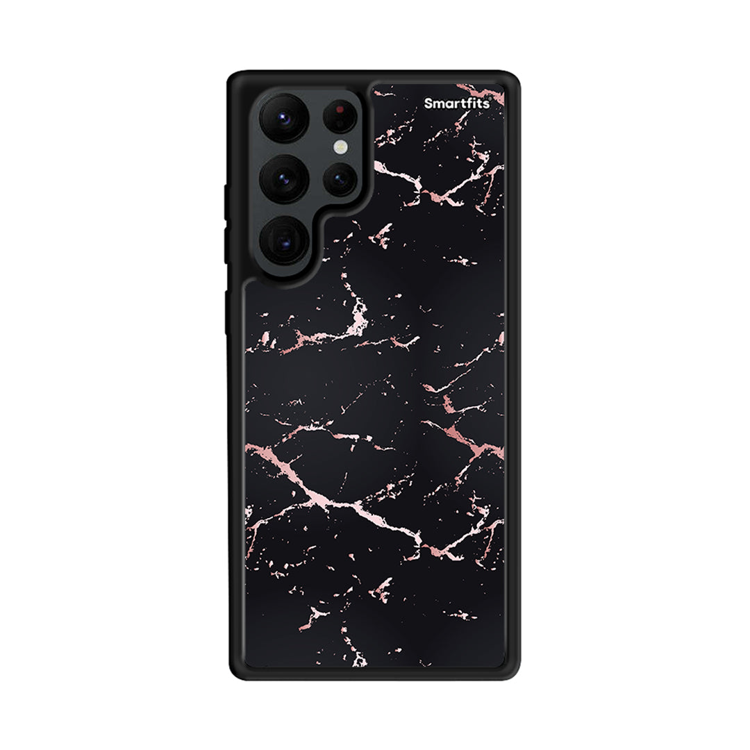Marble Black Rosegold - Samsung Galaxy S22 Ultra θήκη