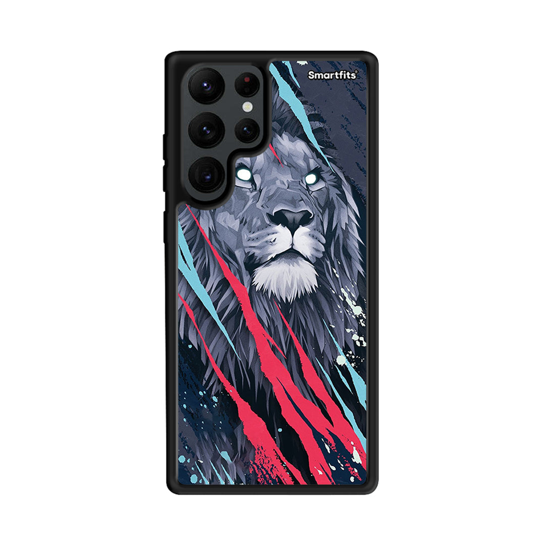 PopArt Lion Designer - Samsung Galaxy S22 Ultra θήκη