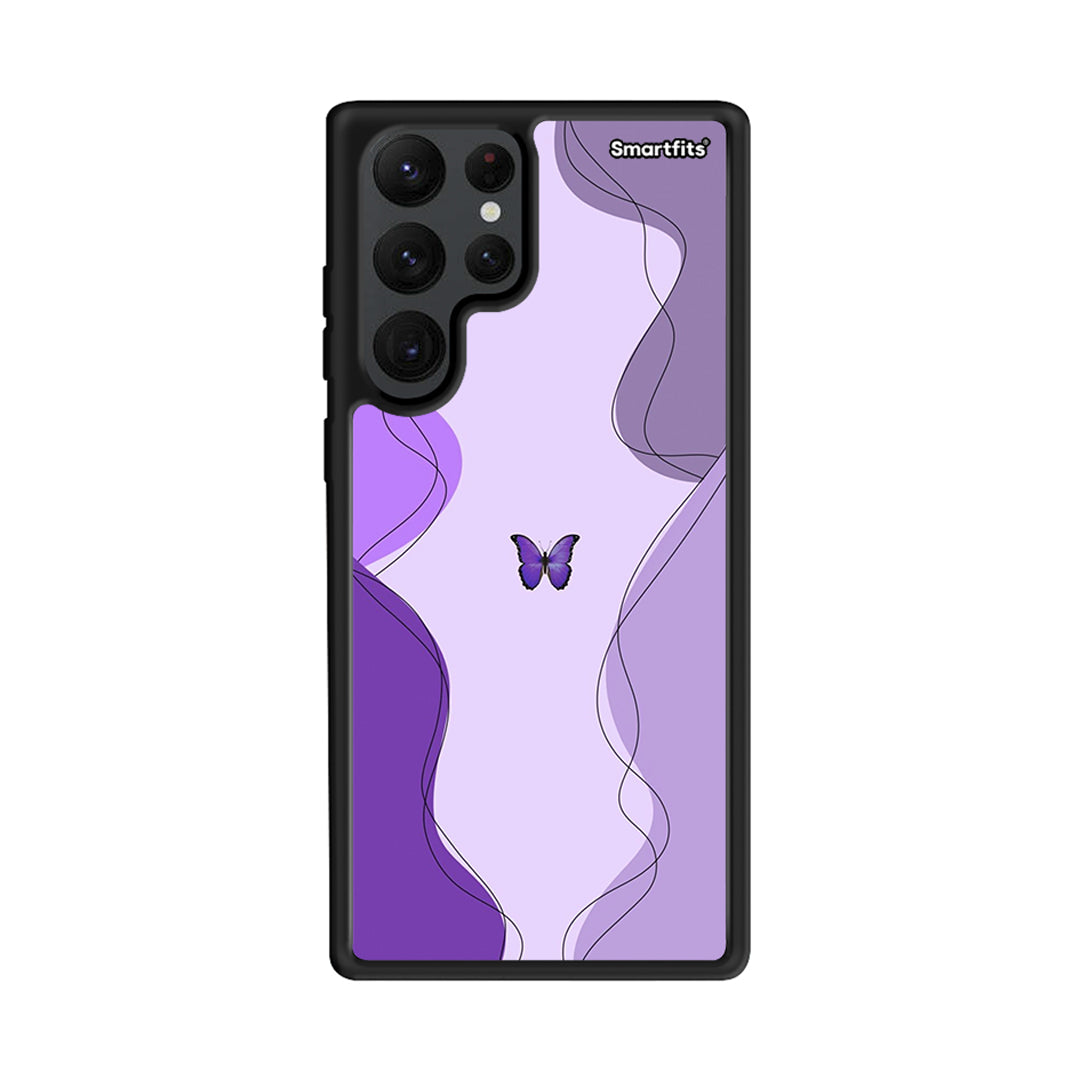 Purple Mariposa - Samsung Galaxy S22 Ultra θήκη