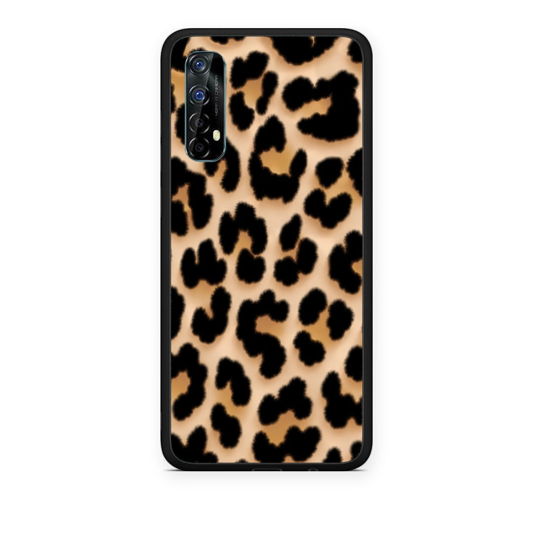 Θήκη Realme 7 Leopard Print Tan Large από τη Smartfits με σχέδιο στο πίσω μέρος και μαύρο περίβλημα | Realme 7 Leopard Print Tan Large case with colorful back and black bezels