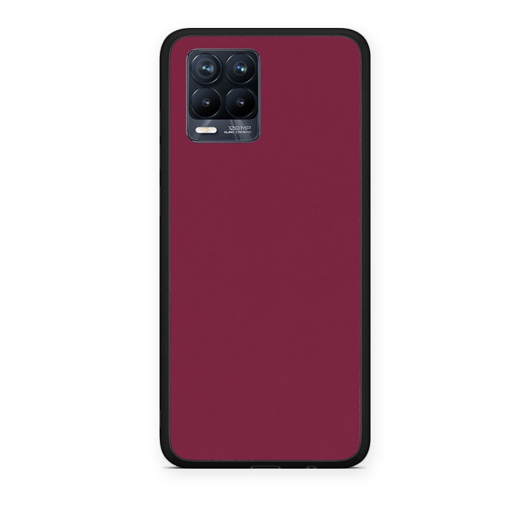 Θήκη Realme 8 / 8 Pro Burgundy από τη Smartfits με σχέδιο στο πίσω μέρος και μαύρο περίβλημα | Realme 8 / 8 Pro Burgundy case with colorful back and black bezels