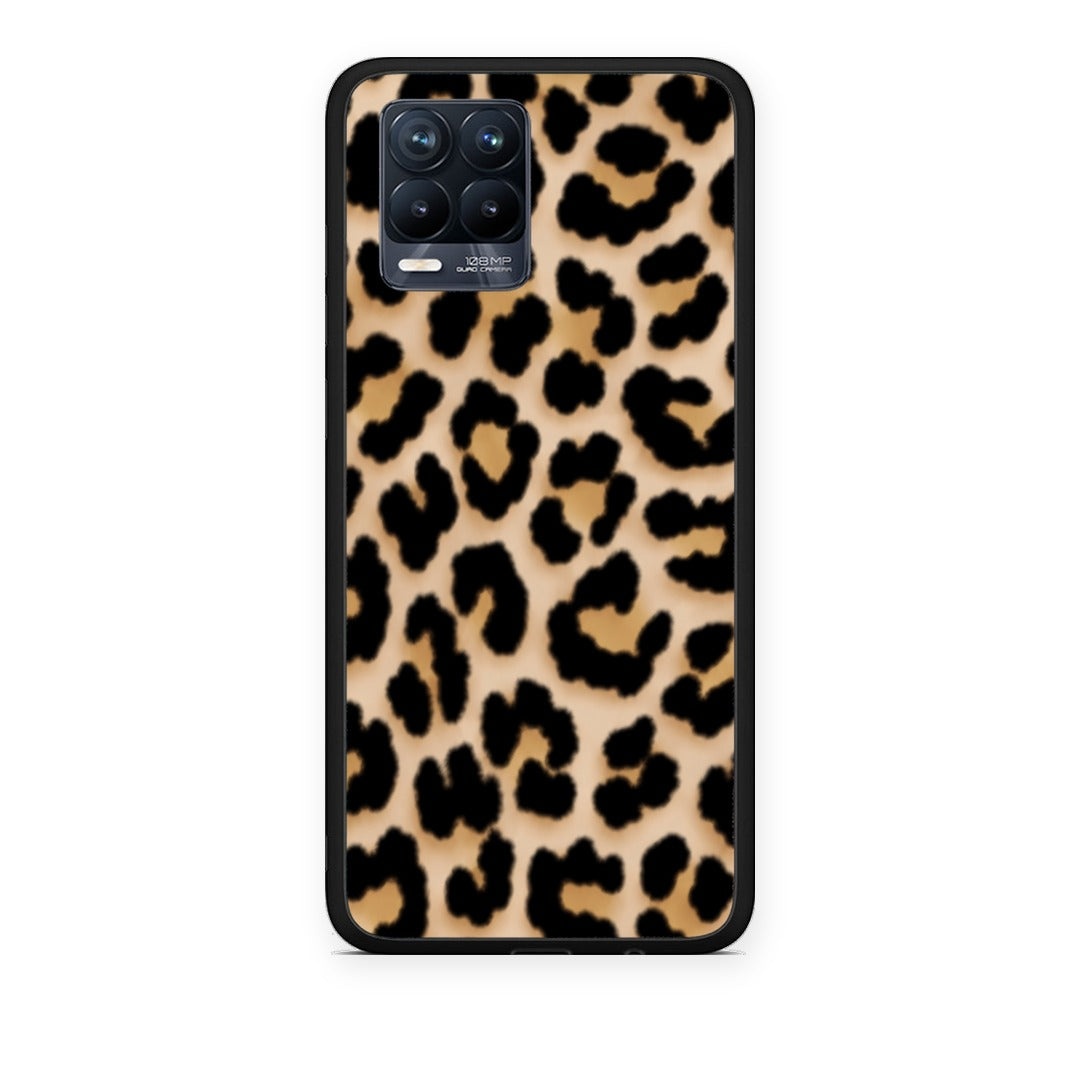 Θήκη Realme 8 / 8 Pro Leopard Print Tan Small από τη Smartfits με σχέδιο στο πίσω μέρος και μαύρο περίβλημα | Realme 8 / 8 Pro Leopard Print Tan Small case with colorful back and black bezels