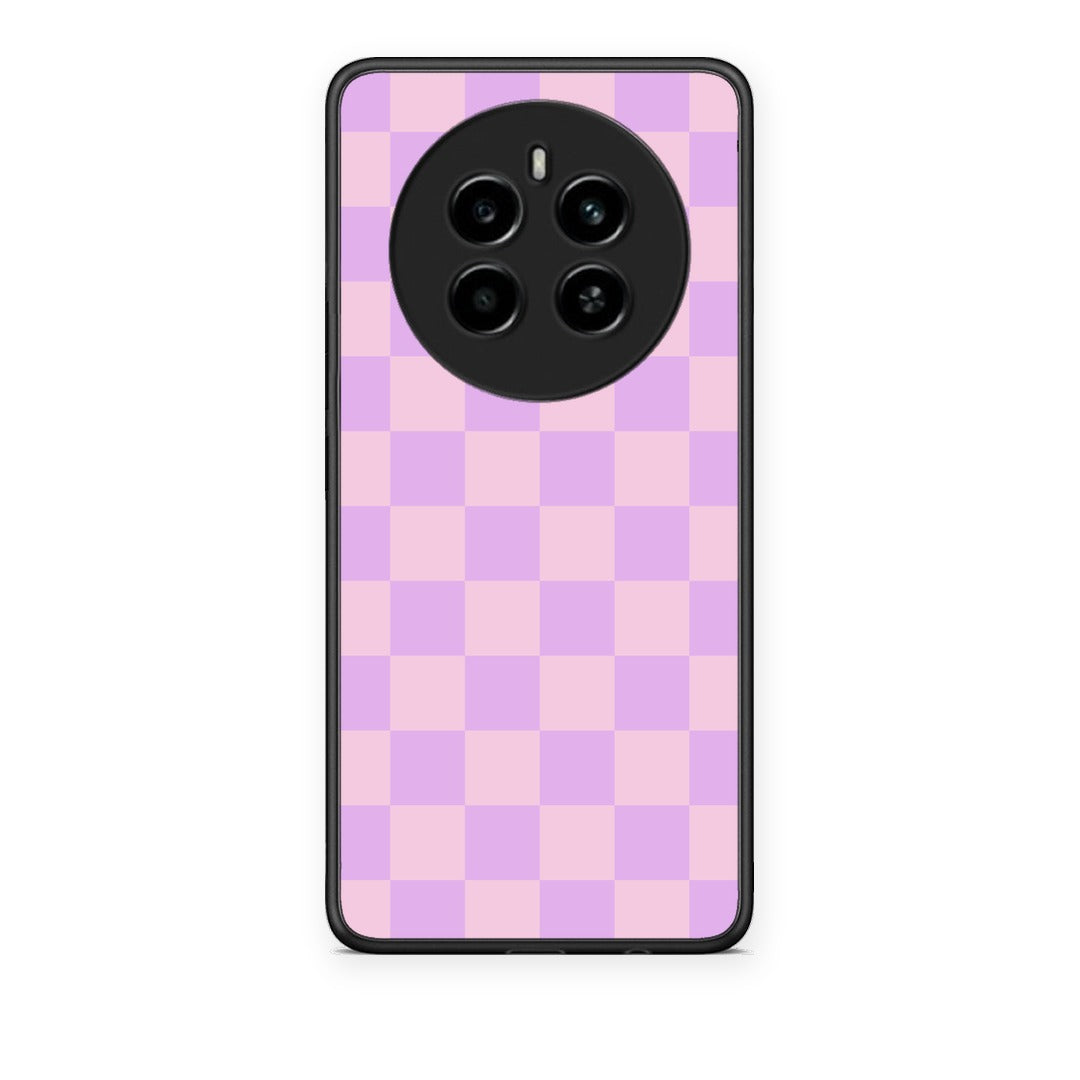 Θήκη Realme 12 4G / 12+ / 13 4G Lavender and Pink Checkerboard από τη Smartfits με σχέδιο στο πίσω μέρος και μαύρο περίβλημα | Realme 12 4G / 12+ / 13 4G Lavender and Pink Checkerboard case with colorful back and black bezels